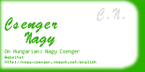 csenger nagy business card